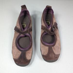 Merrell Circuit Shoe Size 7.5 Brown Purple J75040 Suede Comfort Slip-On